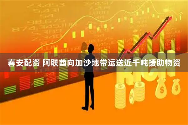 春安配资 阿联酋向加沙地带运送近千吨援助物资